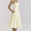 Dolly Lemon Stretch Katoen A-lijn Midi Zomerjurk