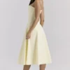 Dolly Lemon Stretch Katoen A-lijn Midi Zomerjurk