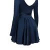 Dominique marineblauwe mini-jurk met diep decolleté
