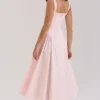 Dorothy roze stretch katoenen midi-zomerjurk
