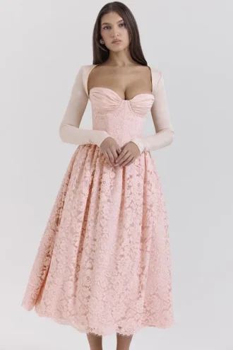 Duchess Ballerina roze kanten Korsetten, Rokken en Bolero’s