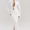 Eden witte maxi-rok van katoenen twill