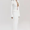 Eden witte maxi-rok van katoenen twill