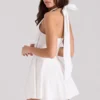 Eleanor witte katoenen playsuit met halternek