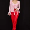 Elenaora Scarlet veganistische leren Broeken