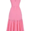 Elia French Pink midi-zomerjurk