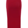 Eliane rode bodycon midi-rok
