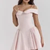Elida Ballerina Roze Off-Shoulder Minijurk