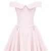 Elida Ballerina Roze Off-Shoulder Minijurk
