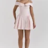 Elida Ballerina Roze Off-Shoulder Minijurk