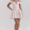 Elida Ballerina Roze Off-Shoulder Minijurk