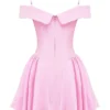 Elida Cotton Candy Twill mini-jurk met blote schouders