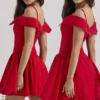 Elida Scarlet mini-jurk met blote schouders