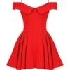 Elida Scarlet mini-jurk met blote schouders