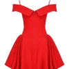 Elida Scarlet mini-jurk met blote schouders