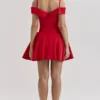 Elida Scarlet mini-jurk met blote schouders