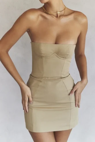 Elissa Stone strapless mini-jurk
