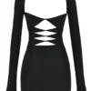 Elize zwarte mini-jurk