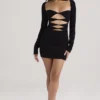 Elize zwarte mini-jurk