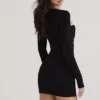 Elize zwarte mini-jurk