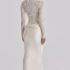 Ellie Vintage ivoorkleurige kanten Body’s met lange mouwen