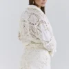 Eman witte katoenen Short met broderie anglaise