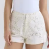 Eman witte katoenen Short met broderie anglaise
