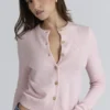 Emblem Roze kasjmier + wol Vesten