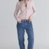 Emblem Roze kasjmier + wol Vesten