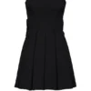 Emmanuela Zwarte strapless mini-jurk met afneembare strikken