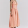 Emmelina Sorbet katoenen korset-Zomerjurk