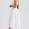 Emmelina witte katoenen korsetjurk voor de zomer