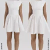 Enchant witte mini-jurk met open rug