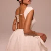 Enchant witte mini-jurk met open rug
