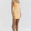 Enya Apricot Korsetten-Mini-jurk