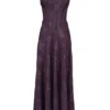Esme Grape Lurex Chiffon Maxi-jurk
