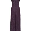 Esme Grape Lurex Chiffon Maxi-jurk