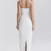 Eva witte maxi-jurk met bloemenkant