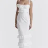 Eve witte maxi-jurk met broderie