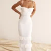 Eve witte maxi-jurk met broderie
