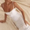 Eve witte maxi-jurk met broderie