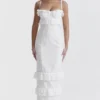 Eve witte maxi-jurk met broderie