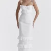Eve witte maxi-jurk met broderie
