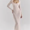 Everly Blush Mesh Maxi-jurk met Body’s