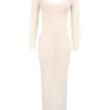 Everly Blush Mesh Maxi-jurk met Body’s