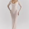 Everly Blush Mesh Maxi-jurk met Body’s