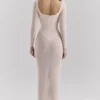 Everly Blush Mesh Maxi-jurk met Body’s