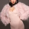 Everly Blush Mesh Maxi-jurk met Body’s