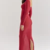 Everly Holly rode maxi-jurk van mesh met Body’s