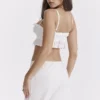 Federica witte bralette met broderie anglaise als top
